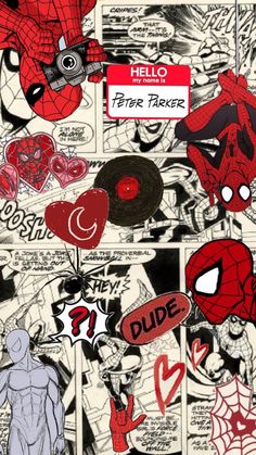 spiderman Spiderman Comic, Iphone Wallpaper Girly, Hello My Name Is, Peter Parker, Cool Wallpaper, Aesthetic Wallpapers, Iphone Wallpaper