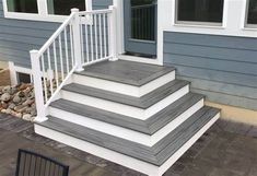 composite steps patio - Google Search in 2020 | Patio stairs, Outdoor ... Trex Patio, Entrance Steps, Beach Stairs, Front Door Steps, Concrete Patios