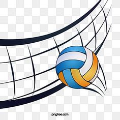 a volleyball ball hitting the net with it's claws, transparent background png