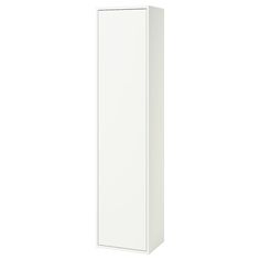 a tall white cabinet on a white background