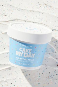 A treat for your skin, this sprinkle wash-off mask has hydrating rainbow sprinkles, hyaluronic acid, and a birthday cake scent (that smells yummy enough to eat) all wrapped up in a soft-serve textured mask, making hydrated skin a piece of cake. Cake My Day, I Dew Care, A Birthday Cake, A Piece Of Cake, Hydrated Skin, Candles For Sale, Rainbow Sprinkles, Piece Of Cake, Effective Skin Care Products