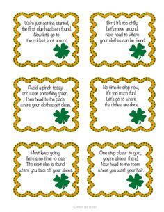 four st patrick's day printables for kids to use in the classroom