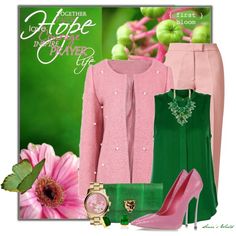 Green & Pink by sonies-world on Polyvore featuring Ð¼Ð¾Ð´Ð°, Michael Kors, Orla Kiely, Casadei, Roberto Cavalli and MICHAEL Michael Kors Container House Plans, Orla Kiely