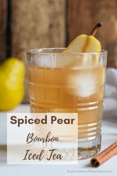 This fall cocktail made with spiced pear, bourbon, and aromatic chai tea is exactly what you need for any fall gathering. Bourbon Tea, Cranberry Crostini, Mock Cocktails, Tea Cocktail Recipes, Pear Cocktails, Irish Beef Stew, Sweet Potato Biscuits, Fall Cocktail, Sliced Pears