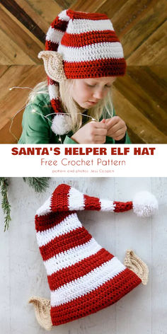 Elf Hat is a must fore each Santa’s Helper. The pattern is avaiable in all sizes, from newborn to adult, so no elf needs to be left behind this Christmas season. Crochet Elf Hat With Ears Free Pattern, Crochet Grinch Hat Pattern Free, Elf Hat Crochet Pattern Free, Crochet Christmas Hats Free Patterns, Crochet Elf Hat Pattern Free, Elf Hat Pattern, Elf Hat With Ears, Crochet Elf Hat Pattern, Crochet Elf Hat