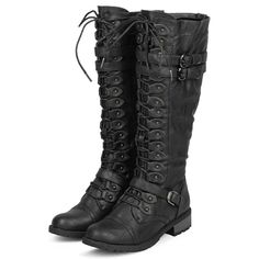 Synthetic Made In Usa And Imported Synthetic Imported Shaft Measures Approximately 16" From Arch Heel Measures Approximately 1.25 Inches" Manmade Sole . True To Size Black Canary Costume, High Combat Boots, Lace Up Riding Boots, Knee High Combat Boots, Military Combat Boots, Quality Leather Boots, Dr Shoes, Black Canary, Knee High Leather Boots