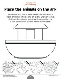 noah's ark coloring page for kids