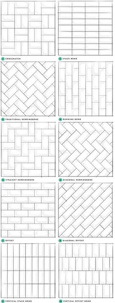 the instructions for how to make a brick wall with different types of bricks and their names