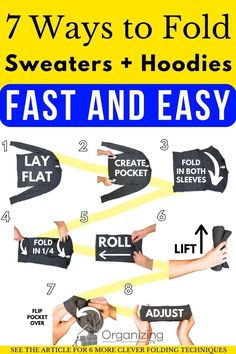 How to Fold Sweaters (and Hoodies) Small: The Ranger Roll How To Roll Clothes, Space Organization