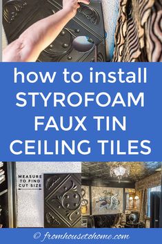 how to install styrofoam faux in ceiling tiles with pictures and instructions