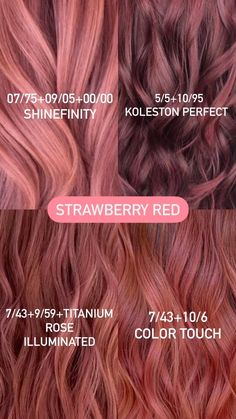 AntoniosZachos_wella🧿 | Happy Wellatine Red Formula’s ♥️🌹🎈🌷🩸 #wella_education | Instagram Color Wheel Hair Colour, Rose Gold Hair Formula, Rose Gold Wella Formula Colour, Pink Hair Formula, Wella Reds Formula, Wella Copper Formula, Rose Gold Hair Color Formula, Wella Reds