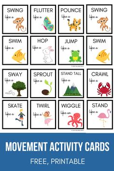 free printable indoor movement cards for kids