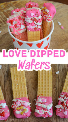 Valentine’s Day is all about love, and what better way to spread the sweetness than with these adorable Love Dipped Wafers? These easy, no-bake treats combine the classic crunch of vanilla and strawberry crème wafers with the decadence of pink and white chocolate. Topped with festive Valentine’s sprinkles, they’re not only delicious but also a delight to make and share.