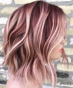 Gold Hair Colors, Medium Hair Color, Medium Haircuts, Hair Color Rose Gold, Creative Hair Color, Creative Hair, Ombre Hair Color, Creative Hairstyles