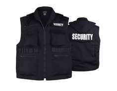 PRICES MAY VARY. SECURITY embroidery on Front and Back 8 Pockets for all gears, 1 zipped pocket on back ; 8 Shell loops on each side on front 1 zipped pocket on back Zipped Hood on Collar SECURITY embroidery on both front and back
 front panel: 8 shell loops on each side 8 front pockets (1 zipped pocket )
 Rear panel: Game bag Zipped Hood on collar
 Fabric: Cotton / Polyester 
 Size Options: (Please kindly check the full size table) 
 Size S - Chest - 42 inches 
 Size M - Chest - 45 inches 
 Siz Fbi Uniform, Security Uniforms, Style Uniform, Army Style, Cotton Polyester Fabric, Safety Clothing, Army Fashion, Big Pocket, Uniform Fashion