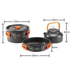 Camping Ultra-Light Aluminum Cookware Set - Blue Force Sports Camping Cookware Walmart, Cookware Vintage Camping, Best Camping Cookware, Table Knife, Pan Fry, Outdoor Stove, Camping Cookware, Water Kettle, Cooking Set