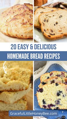 Here are 20 easy and delicious homemade bread recipes! This collection is split into yeast and quick bread recipes, making it simple to find what you need.  Whether you’re new to baking or have some experience, there’s a recipe here for every occasion, whether it’s a family dinner or a special gathering. From French bread and breadsticks to dessert breads and dinner rolls, there’s something for everyone. Start baking today with these simple homemade bread recipes.