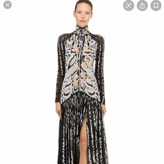 Roberto Cavalli Dress New Never Been Worn New! Designer Fitted Maxi Dress, Designer Floor-length Party Dresses, Designer Floor-length Evening Dress, Roberto Cavalli Dress, Cavalli Dress, Silk Maxi, Silk Maxi Dress, Jacquard Knit, Designer Gowns