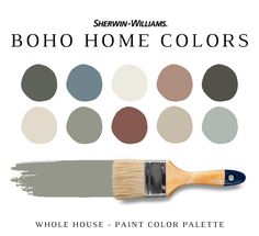 a paint brush with different colors on it