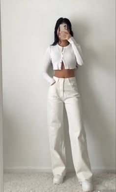 Modern Outfit Aesthetic, Fitsandbits Outfits Summer, Cute White Outfits Aesthetic, Shop This Look, Classy Teenage Outfits, All White Outfit Aesthetic, White Outfits Aesthetic, Aesthetic Outfits White, Cute Outfits White