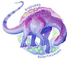 a drawing of a dinosaur with the words,'bigender bontassaurusa '