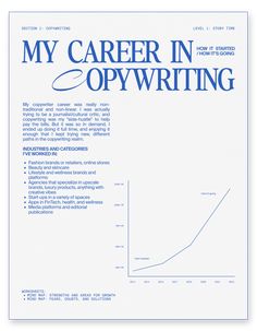 the cover of my career in opp writing, with an image of a line graph