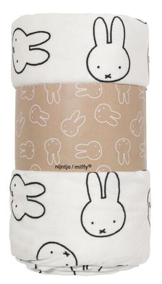 three rolls of toilet paper with rabbits on them