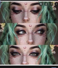 Nem Halloween Makeup, Viking Makeup, Witchy Makeup, Cool Makeup, Cool Makeup Looks