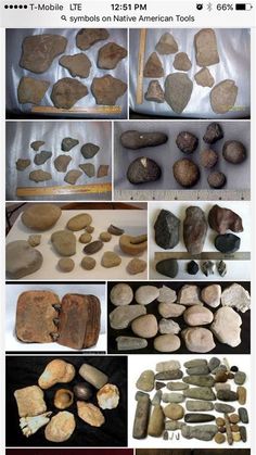 some rocks and stones are shown in different stages of being used to make them look like they