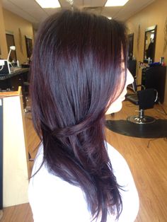 Plum Brown Hair, Balayage Red, Natural Hair Highlights, Hair Stayl, Red Hair Inspiration, Violet Brown, Red Hair Inspo