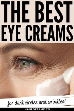 Whether you're looking for for an eye cream for dark circles, wrinkles, puffiness, diy eye cream, for your 20s, 30s, 40s, or even over 50, bags under eyes, or anti aging we've got the absolute elite right here including drugstore and high end too! Your under eye area will be looking refreshed in no time! skincare products | puffy eyes | skincare routine | eye creams that actually work | eye creams for dark circles | skincare must have | how to get rid of wrinkles Eye Creams For Dark Circles, Eye Bag Cream, Diy Eye Cream, Celebrity Skin Care, Eye Cream For Dark Circles, Best Eye Cream, Remove Dark Circles, Eye Creams, Under Eyes