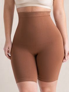 Get an instant smooth look from tummy-to-thigh with our best-seller All Day Every Day High-Waisted Shaper Shorts. They are made of lightweight, non see-through, and breathable materials (90% nylon and 10% spandex) that keep you comfortable all day long. The fabric is stretchy and smooth, so you can quickly pull them down. You can wear them with or without an underwear, it’s really up to you! It comes with an anti-slip silicone strip at the waist, so they won’t roll down. No roll down, no chub ru Black Friday In July, Mothers Day Special, Shape Wear, Flat Tummy, Support Bras, Body Con Skirt, Shapewear, Beauty Products, Dress Skirt