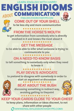 the english idioms are used to teach children how to speak and understand their language