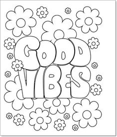 a coloring page with flowers and the word b is for boys