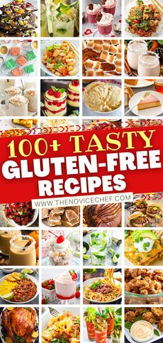 a collage of gluten - free images with the title overlaying