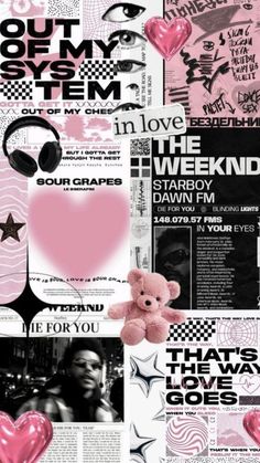 #notmine#someoneelsemadethis The Weeknd Aesthetic Collage, Pink And Black Collage Wallpaper, Aesthetic Pink And Black Wallpaper, Black Pink Wallpaper Iphone, Pretty Wallpapers For Ipad, Pink And Black Wallpaper Iphone, Black And Pink Collage, Pink And Black Wallpaper Aesthetic, Ipad Collage Wallpaper