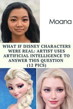 an image of the faces of disney characters