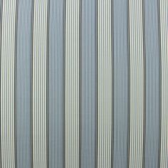 the blue and white striped fabric is very close to it's surface, with vertical stripes