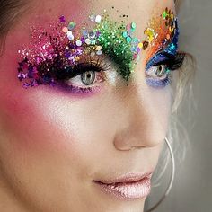 Mardi Gras Face Glitter, Mardi Gras Makeup Looks, Mardi Gras Make Up, Mardi Gras Face Paint, Mardi Gras Makeup Ideas, Glitter Face Makeup, Glitter Face Paint, Mardi Gras Makeup, Make Carnaval