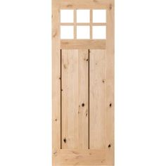 an unfinished wooden door on a white background