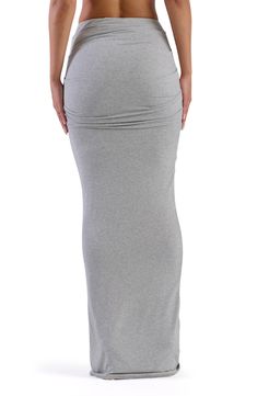 From the brand that delivers the compression you want with the comfort you need comes a shapely, sultry maxi skirt you'll wear on repeat. 46" length (size Medium) Lined Pull-on style 95% viscose, 5% spandex Hand wash, line dry Imported Baddie Skirt Outfits, 23 Year Old Outfits, Styling Maxi Skirt, Tight Maxi Skirt, Grey Maxi Skirt Outfit, Baddie Wardrobe, Baddie Clothing, Long Grey Skirt, Cute Maxi Skirts