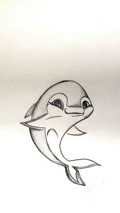 a drawing of a dolphin with its mouth open and it's eyes wide open