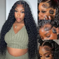 PRICES MAY VARY. 【Deep Wave Lace Front Wigs Human Hair Materia】: 100% Unprocessed 10A Brazilian Human Hair 180% Density, Very Soft and Bouncy. Full & Healthy Hair Ends, Thick From Top to End, no Tangles or Splits. 【13x6 Lace Front Wigs Human Hair Feature】: 13x6 Transparent HD Lace (Invisible, Soft and Breathable), Lightly Bleached Knots. Free Parting 13x6 Lace, Can be Parted Middle Part and Side Part, No Matter Which Angle You Look at, It's Like Your Own Hair. There is 2-inch Lace in The back, S Deep Wave Lace Front Wigs, Curly Lace Frontal, Hair For Black Women, Brazilian Hair Wigs, Wavy Wigs, Long Curly Wig, Glueless Wigs, Lace Front Wigs Human Hair, Curly Lace Front Wigs