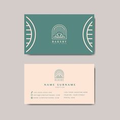 the bakery business card is designed to look like it has an image of a birdcage