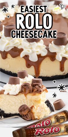 an easy to make no - bake cheesecake with chocolate and marshmallows