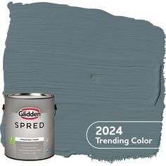 Glidden Spred is a multi-purpose interior latex paint + primer. This low odor/zero VOC* paint provides good hiding and is scrubbable and washable to withstand repeated cleanings. Ideal for use on properly prepared interior walls, ceilings, or trim composed of new or previous ly painted drywall, plaster, masonry, wood and metal. *Colorants added to this base paint may increase VOC level significantly depending on color choices. Size: 1 gal.  Color: Gray. Painting Vinyl Siding, Dark Granite, Interior Wall Paint, Liquid Paint, Painting Quotes, Paint Primer, Paint Roller, Vinyl Siding, Drywall