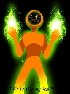 an image of a person with glowing hands