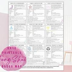 the printable baby shower game is on display in front of a pink wall and chair