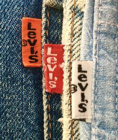 Swipe File, Fabric Stamping, Levi’s Jeans, Stylish Mens Outfits, Levi Jeans 501, Denim Branding, Levis Denim, Vintage Labels, Levi Strauss