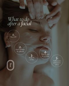 Type Of Facials, Summer Facial Specials, Post Facial Care, Skin Care Posts For Instagram, Facial Post Ideas, Spa Pamphlet, Spa Content Ideas